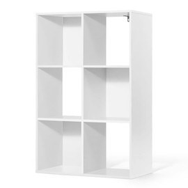 CAPHAUS Sturdy Room 11-Inch Cube Storage Organizer Shelf, with Thick Exterior Edge, Storage Shelf Divider w/Back, Bookcase, 6-Cube / 8-Cube / 9-Cube, Colors Available in Rustic Grey Oak and White