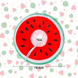 Jagowa 1 Piece Cute Fruit Cat Collars Animal Protection Collars Adjustable Anti-Licking for Small Animals Recovering from Surgery or Wounds (Watermelon)