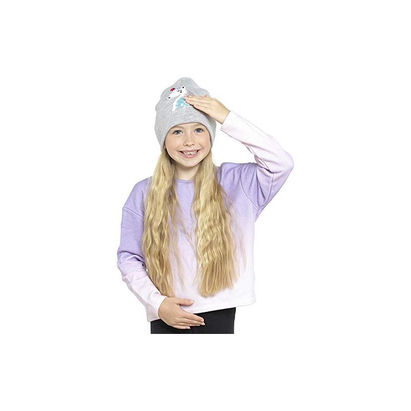 Girls Reversible Unicorn Sequin Beanie Hat GL915 Grey 3-5 Years