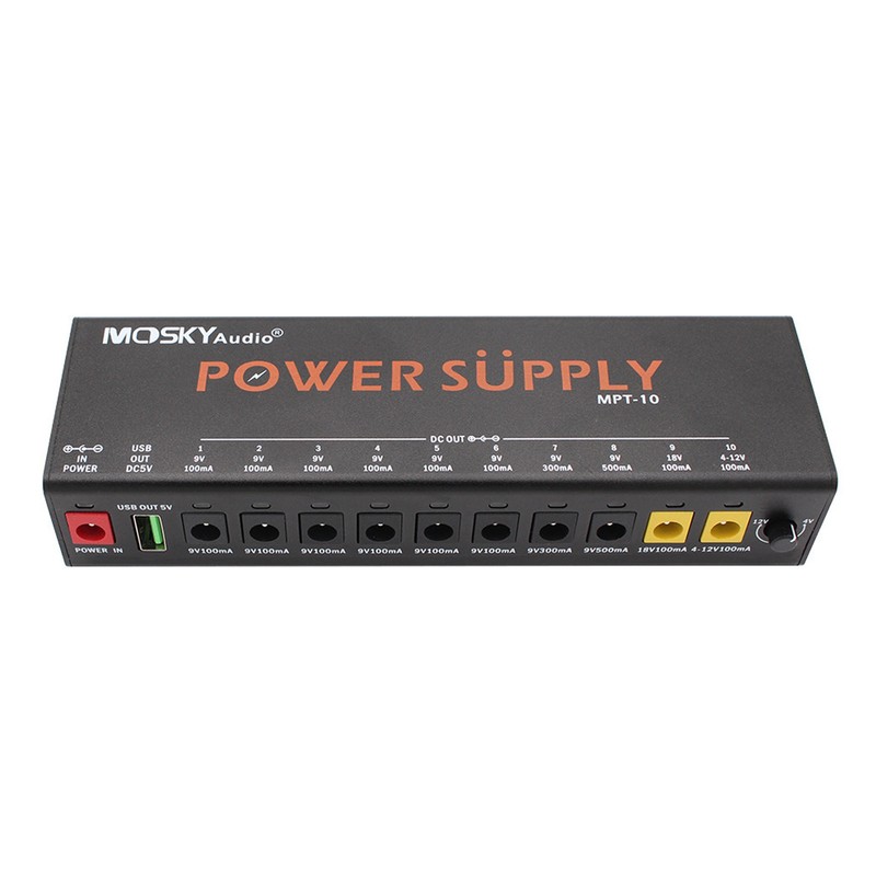 11-Channel Guitar Pedal Power Supply with Independent Short Circuit Protection
