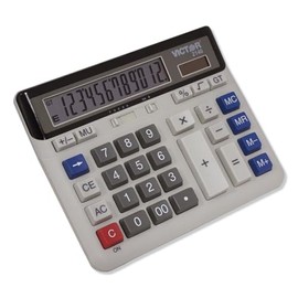 Calculadora de negocios de escritorio 2140, Lcd de 12 dígitos, total 2 EA