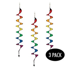 In the Breeze 4250-3 Curlie Spinner, 24 Inch, Rainbow (3-Pack)