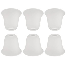 Giluta 6 Pack Bell Shaped Glass Shade Replacement Frosted Light Fixture Shades for ceiling fan light wall light,Lipless with 1-5/8-inch Fitter Opening