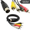 5 Needle Male DIN Plug to 4 x RCA Phono