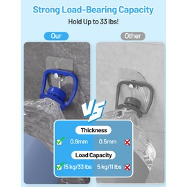 GCXIXPY 12 Pcs Picture Hangers without Nails, 30 Ibs Load Heavy Duty Self Picture Hanging Hooks for Hanging, Waterproof Adhesive Picture Hooks for Bathroom Kitchen, Transparent Sticky Hooks for Frames