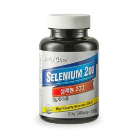 Daily One Selenium 200 Selenium Nutrient Large Capacity 500mg / 데일리원 셀레늄 200 셀렌 영양제 대용량 500mg X 100정 1통