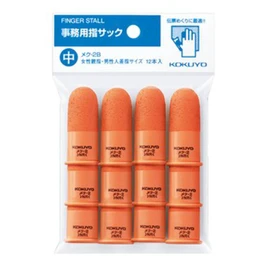 コクヨ 紙めくり 指サック 中 オレンジ 18mm 12本 メク-2B