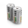EBL D Cell Size NIMH Rechargeable Batteries 1.2V Battery +