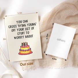 fancu Funny birthday card|Witty Greeting for Men, Women, Parents, Siblings, and Friends |Happy Bday Card for husband wife and anyone