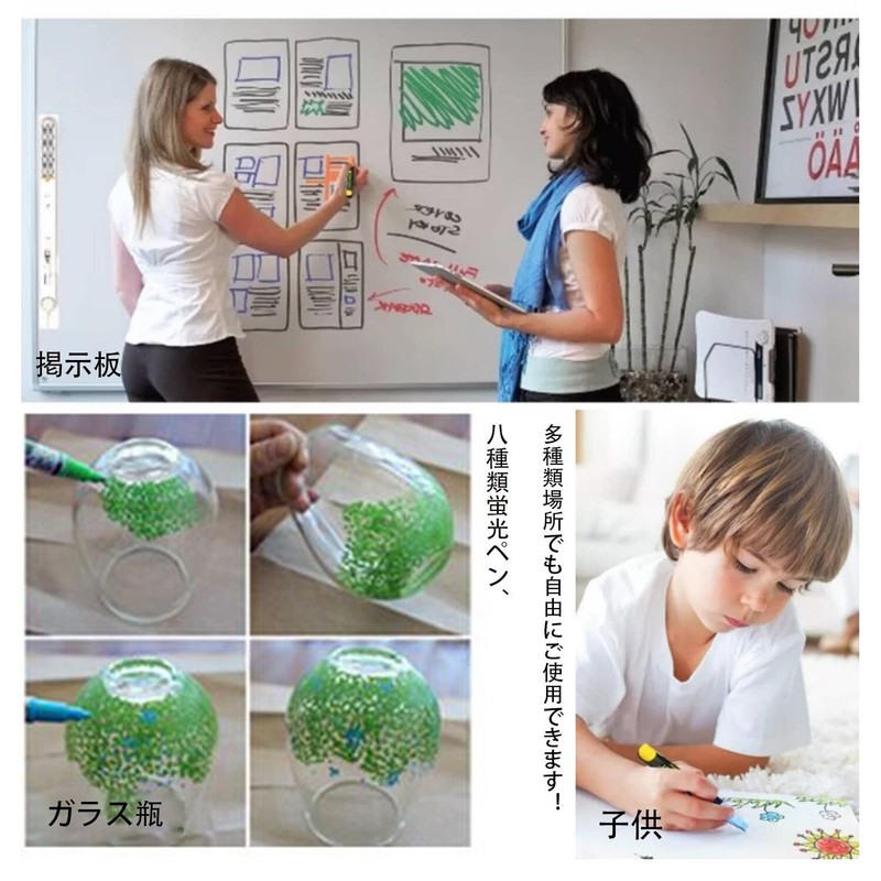 8 Colors Liquid Chalk Pen Highlighter Board Marker for LED