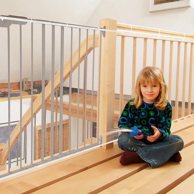Mesh Rail Guard, Safety Net, Stairs Protective Netting, Railing Stairs