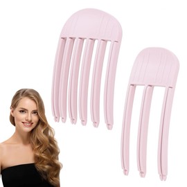 2 Volume Hair Clips, Volume Clips Hair, Volume Clip for Hairline, Hair Volume Roller Clip - Fixed Forehead Hair Pin for Long and Short Hair, Traceless Hair Clip, Hair Styling Tools, Pink