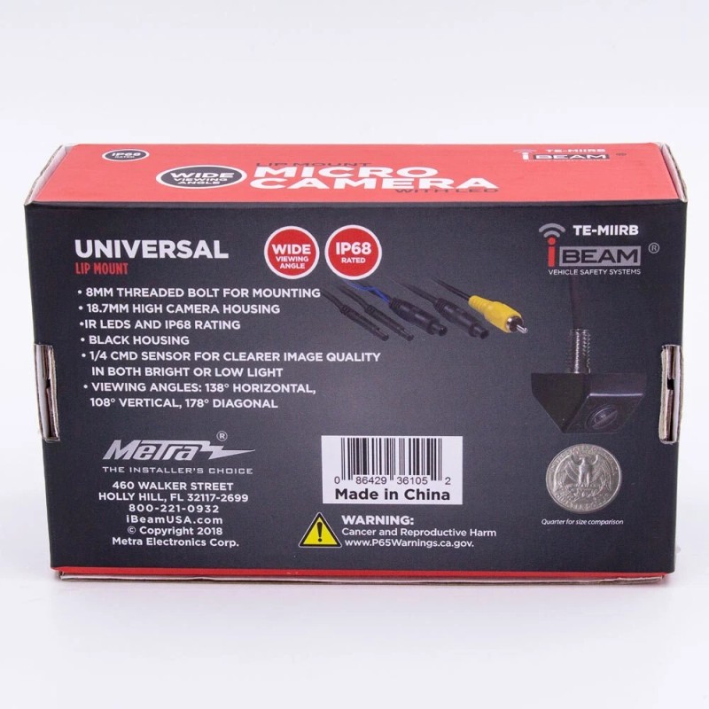 IBEAM Black IR Fixed Angle Micro Camera