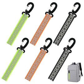 THETAG Reflector Attachments, Pack of 6 Reflective Pendant Reflectors School Bag Pendant Running Reflectors Reflector Children for School Bag Backpack Jogging