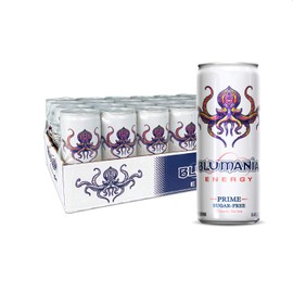 BLUMANIA ENERGY – PRIME SUGAR-FREE, 8.4 Oz (Pack of 24), No Jitters, No Preservatives