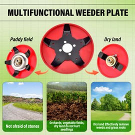 HongChengSM Upgraded Weeding Disc, 2025 New Universal Weeding Disk, Amphibious Weeding Disc, One Blade Replacement Heads, Multifunctional Trim Season Weeder Plate for Trimmer Weeds Blade Cutter