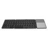 Round Key Bluetooth Foldable Keyboard with Touchpad Universal 140mAh Wireless