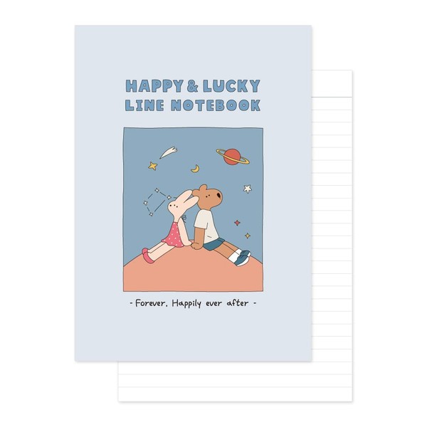 Monolike Happy and Lucky A5 Binding Line Notebook, Universe -