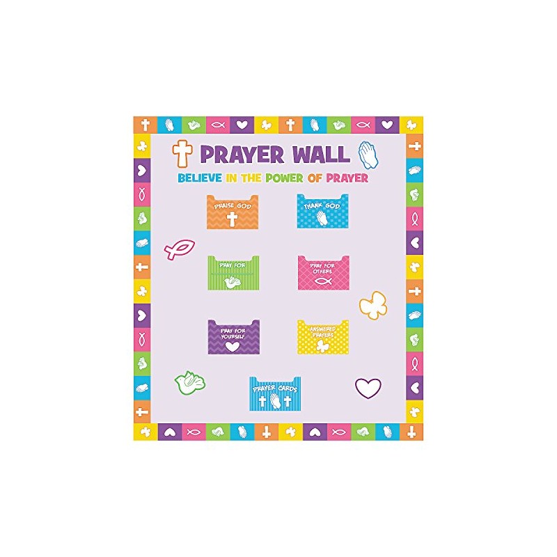 Fun Express Prayer Wall Bulletin Board Set - 134 Pieces