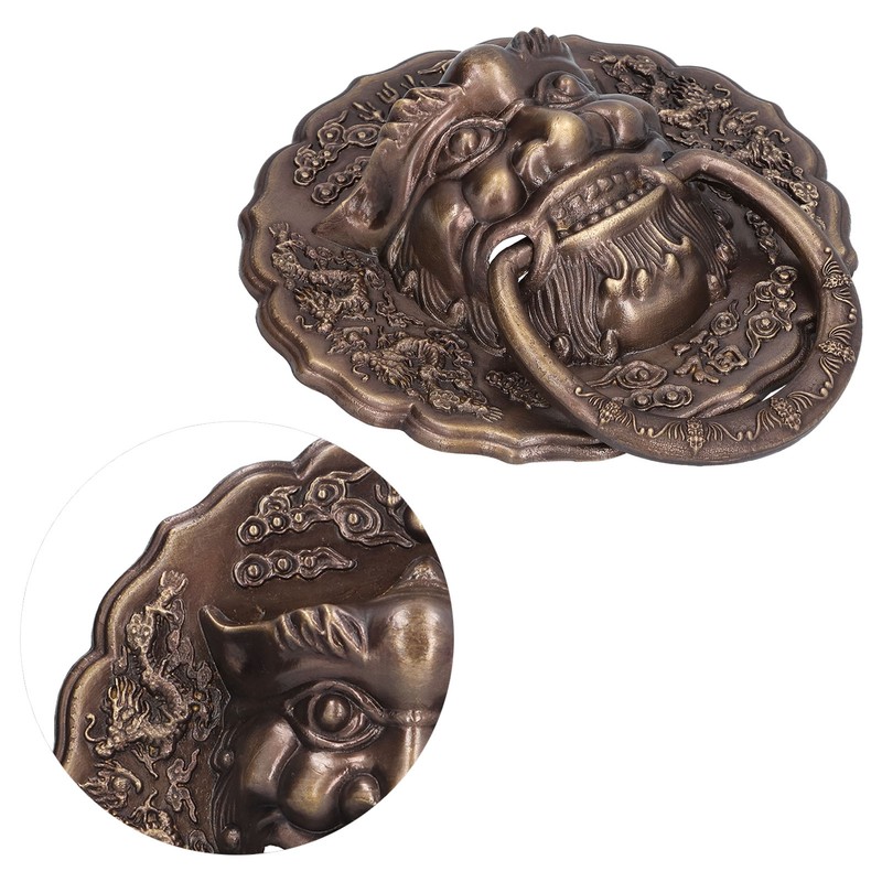 Black Door Knocker Handle Brass Double Door Pull Hardware Accessory