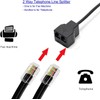 Long Telephone Extension Cord 6 FT, Black, Phone Cable Line
