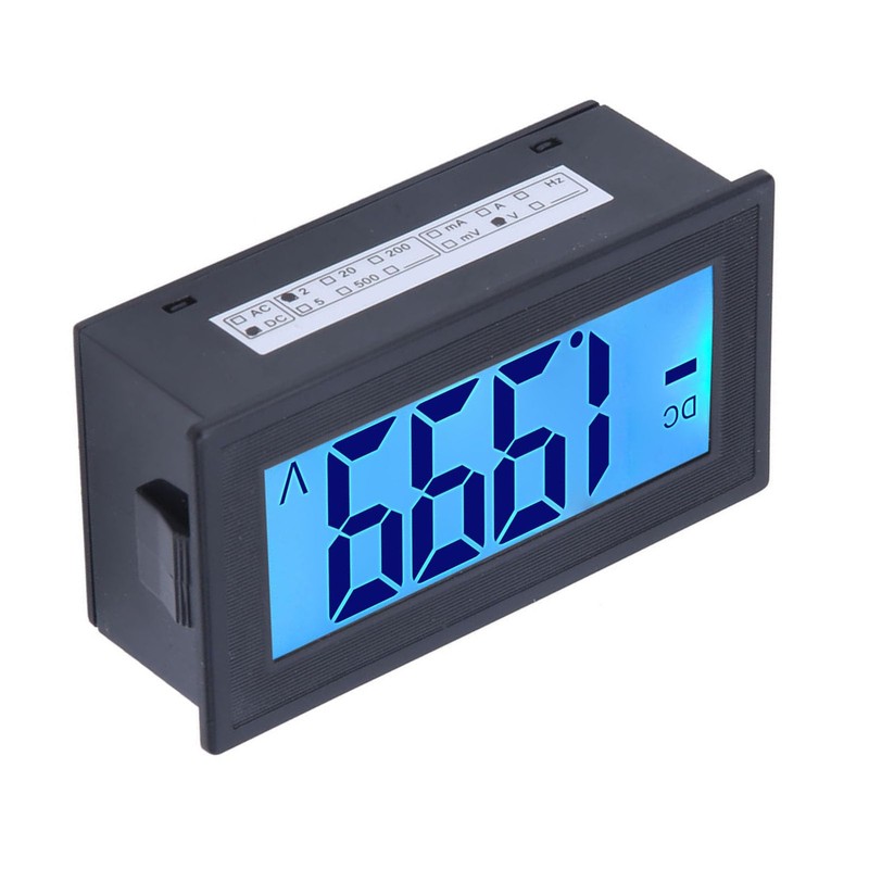DC Digital Voltmeter, YB5135DB LCD Display Blue Backlight AC100-240V High