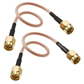 CablesOnline, 2-Pack 6-inches SMA Male to SMA Male Gold-Plated RG316 Coax Low Loss RF Cables, RF-MC100-2