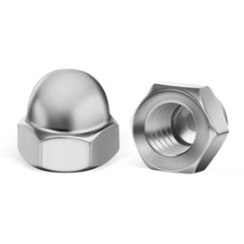 Mellewell 3/8-16 Acorn Hex Cap Dome Head Nuts, 304 Stainless Steel 18-8, Bright Finish, Pack of 20