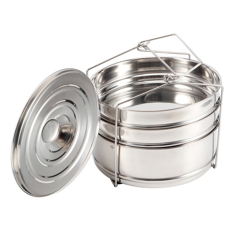 Stackable 3 Tier Stainless Steel Steamer Cooker Pot Set Cook