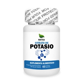 Citrato de Potasio 60 cápsulas, calidad Premium
