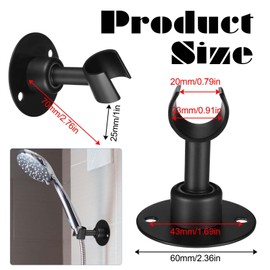 360 Adjustable Shower Head Holder - Handheld Bathroom Bracket Wall Mount - SUS 304 Stainless Steel Hand Held Showerhead Wand Bracket - Brushed Finish