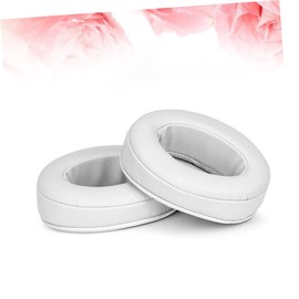 jojofuny 6pcs Pu Leather Ear Pad Replacement Sponge Cushion Headband Cover for Headphones White Comfortable Earphone Cover for Enhanced Sound Quality