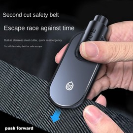 Window Glass Breaker Seatbelt Cutter Hammerdex Emergency Car Escape Survival Stuff Tool Gadgets Safety Kit, Black