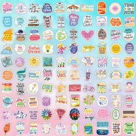 WAKEMOODEI Inspirational Stickers 400 PCS Motivational Vinyl Stickers for Laptops Water Bottles Journaling Scrapbook, Positive Quote Stickers for Adults Kids