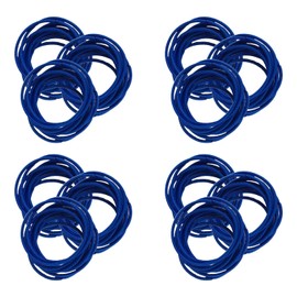 100 PCS Elastic Hair Bands, 2mm Thin Hair Bobbles Seamless Ponytail Holders for Fine Hair, Strong Small Bulk Hair Ties No Metal Gentle Elastics No Damage Snag Free for Women Girls Kids (Blue)