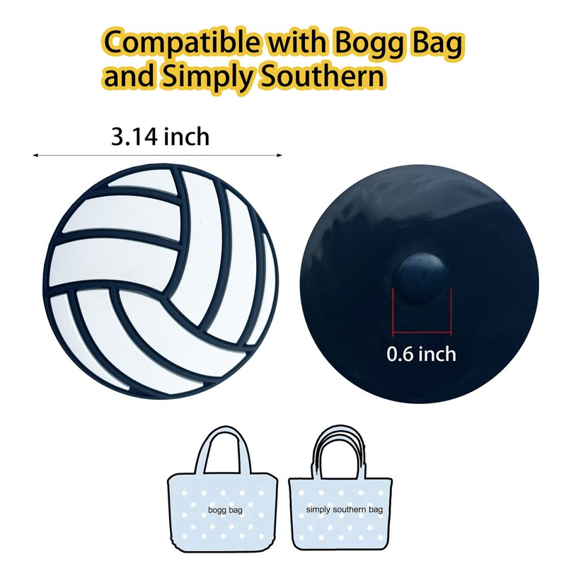 Ycendravious Volleyball Bag Charm, Compatible with Simply Southern Totes and