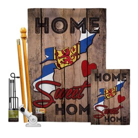 Canada Provinces Nova Scotia Home Sweet Garden House Flags Kit Regional Canadian Territories Region Country Particular Area Small Decorative Gift Yard Banner Double-Sided Made In USA 28 X 40