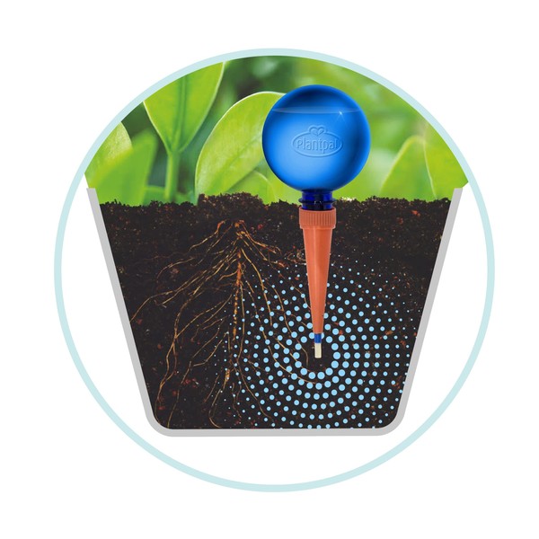Plantpal Pack of 2 Large Watering Globes. Intelligent system allows