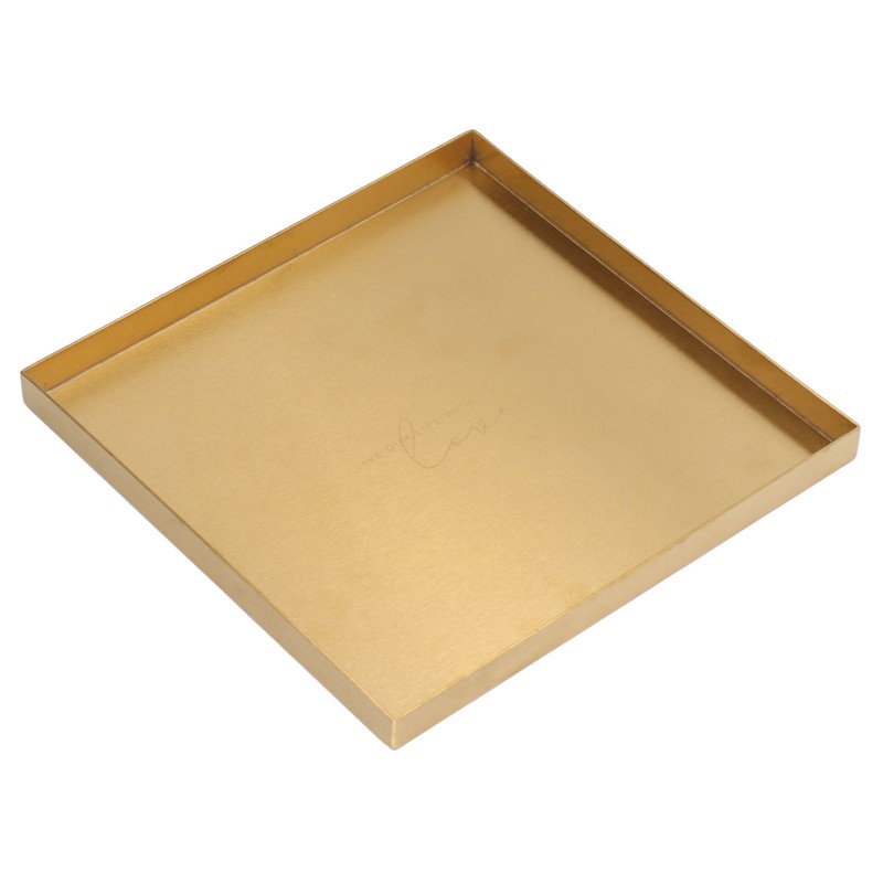 Gold Stainless Steel Tray Decorative Jewelry Dish Makeup Tray Organizer