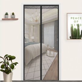 Foldable Velcro Mesh Mosquito Net (Attachable) Entrance Black Large