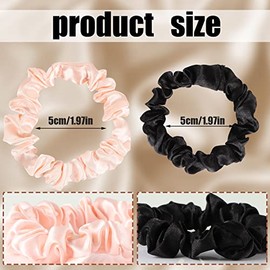 12 coleteros elásticos de satén, lazos de satén de seda, soportes elásticos para cola de caballo para mujeres y niñas, accesorios para el cabello (rub