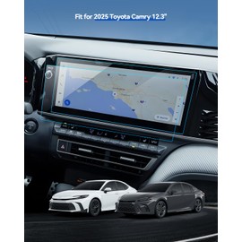 LANTU Car Screen Protector for 2025 Toyota Camry (XLE/XSE) Accessories Navigation Touchscreen Protector Film Tempered Glass HD Clear Anti-Glare 12.3''