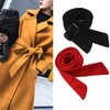 Women's Artificial Wool Overcoat Waist Belt Wide Bowknot Decorated Coat