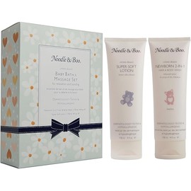 Noodle & Boo Baby Bath & Massage Gift Set – Includes 4 oz Newborn Hair & Body Wash & Super Soft Lotion, Hypoallergenic, Pediatrician-Tested, Dermatologist-Tested for Delicate and Sensitive Baby Skin