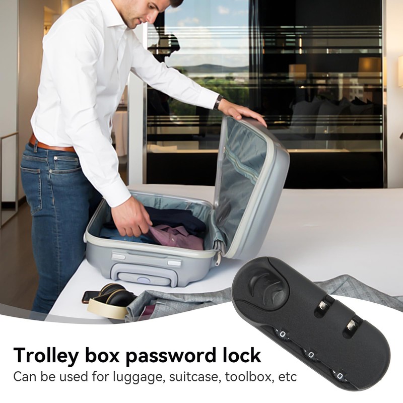 3 Digit Combination Lock, Versatile Travel Luggage Locks Suitcase Password