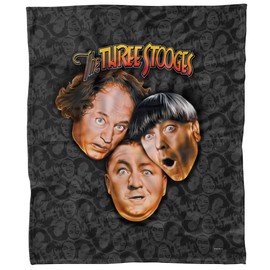 Trevco Three Stooges Stooges All Over Fleece Blanket 50" x 60"