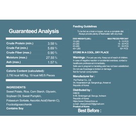 Veggiesnax for Premium Organic Vegan Dog Treats Natural Soft Chews Training Snacks Healthy Huge Container, 35.3 oz.(1kg) (35.3oz, Sweet Pumpkin)