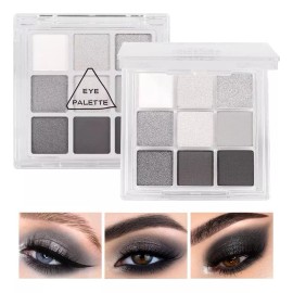 AMY\'S DIARY Paleta De Maquillaje Para Sombra De Ojos Con Purpurina Negra