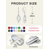 YL Teardrop Dangle Earrings 925 Sterling Silver Interlocked Leverback Earring