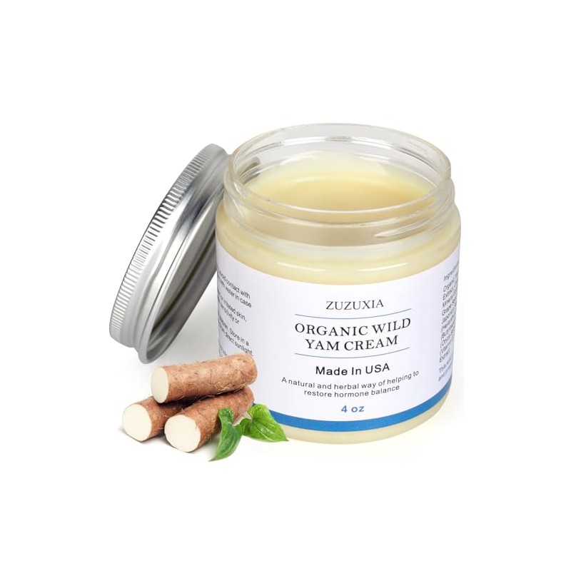 Crema orgánica de ñame silvestre para mujer de 4 onzas